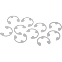 Rear Axle Retainers — 3/64" width, 10 pack, polished silver