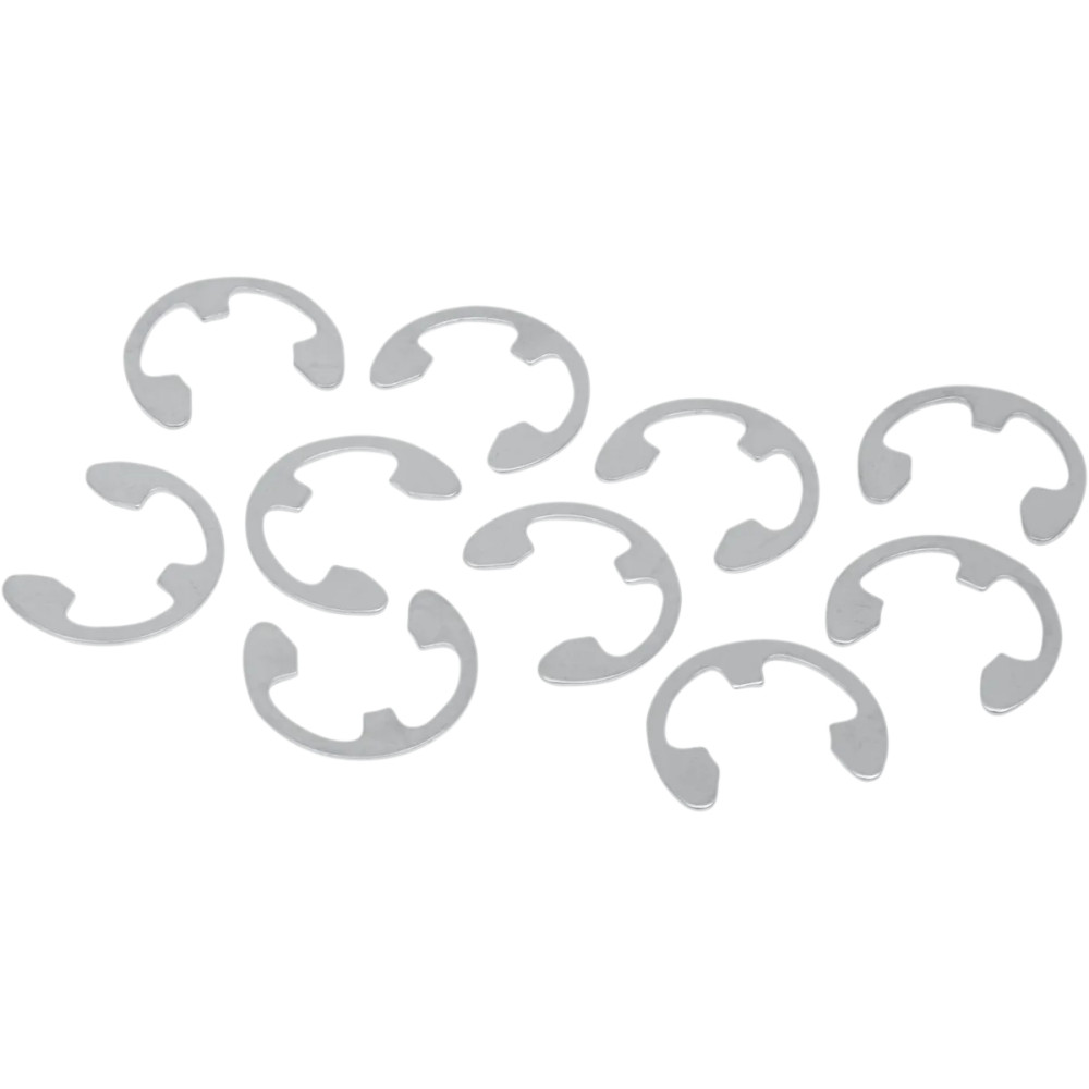 Rear Axle Retainers — 3/64" width, 10 pack, polished silver