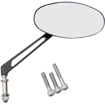 Stealth II Mirror — 5/16"-18 thread, 5" x 2-1/2" head, 6" stem, black powder-coated