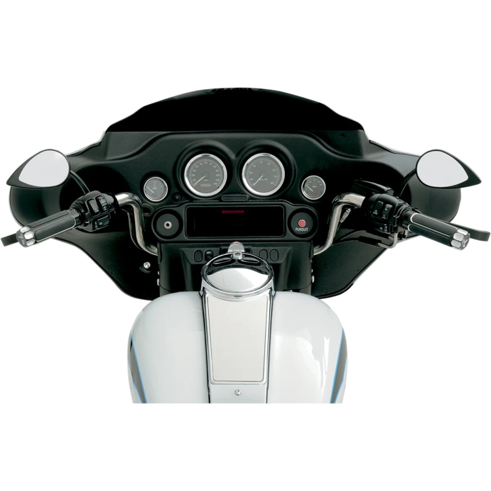 Teardrop Mirror — 76 mm x 125 mm, 11.5 cm stem, Black matte