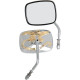 Espejos personalizados Live To Ride — rosca 5/16"-18, 12 cm x 12,5 cm, Cromo, Dorado