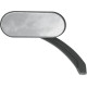Espejo oval — montaje 5/16"-18, cabeza 5", vástago 5-1/4", negro mate