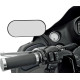 Espejo oval — montaje 5/16"-18, cabeza 5", vástago 5-1/4", negro mate