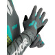 Women's Sportmode Iconic Gloves — Black, Gray, Aqua, Size XL