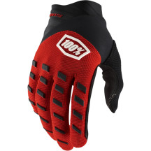 Youth Airmatic Gloves — M, Red, Black