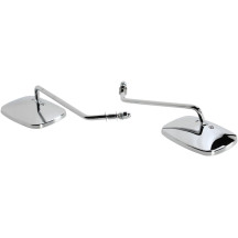 OEM-Style Rectangular Mirrors — 12.5 cm (5"), handlebar-end mount, 20.5 cm (8")
