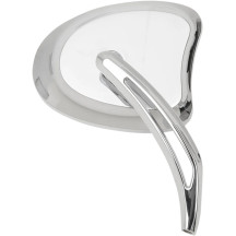 Tapered Mirrors with Slotted Stem — 5/16"-18 thread, Head 89 mm (3-1/2"), Stem 12 cm (4-3/4"), Chrome, Silver