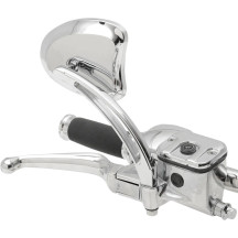 Tapered Mirrors with Slotted Stem — 5/16"-18, 6" stem, chrome