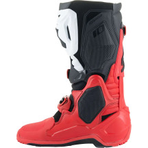Botas Tech 10 Enduro — EU 43, Media caña, Negro/Blanco/Rojo brillante
