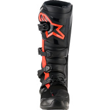 Tech 7 Boots — EU 40.5, US 7, Over-Calf fit, Men's, Black/Fluorescent Red