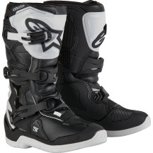 Youth Tech 3S Boots — US 3, Over-Calf, Black/White