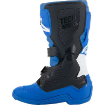 Botas Youth Tech 7S — EU 37, US 4, Over-Calf, Negro, Azul, Blanco