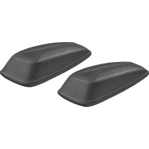 Bagger Lid Cover — Black, Pair