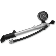Hi-Pressure Shock Pump — 23 cm, rear shock, 0–30 psi, black/silver