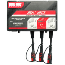 SMART Bank Battery Charger and Maintainer with Reconditioning Function — up to 40 Ah, 3-battery, Black/Red