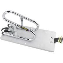 Removable Series E-Track Wheel Chock — 3-1/2" (88.9 mm) tire width, front mount, chrome