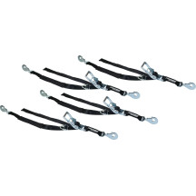 Ratcheting Tiedown Pack — 244 cm (96"), 2", 2400 lb, Black
