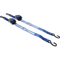Correas retráctiles con trinquete — 305 cm (10') de longitud, 50.8 mm (2") de ancho, 362 kg (800 lb) de capacidad, Azul