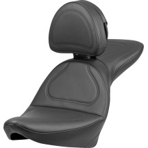 Explorer™ Seat — Black, 78.5 cm (31") overall, fits Softail Deluxe FLSTN (requires OEM rack removal)