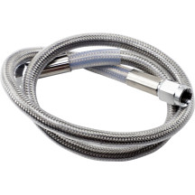 Universal Brake Line — 23" length, clear-coated silver, front/rear
