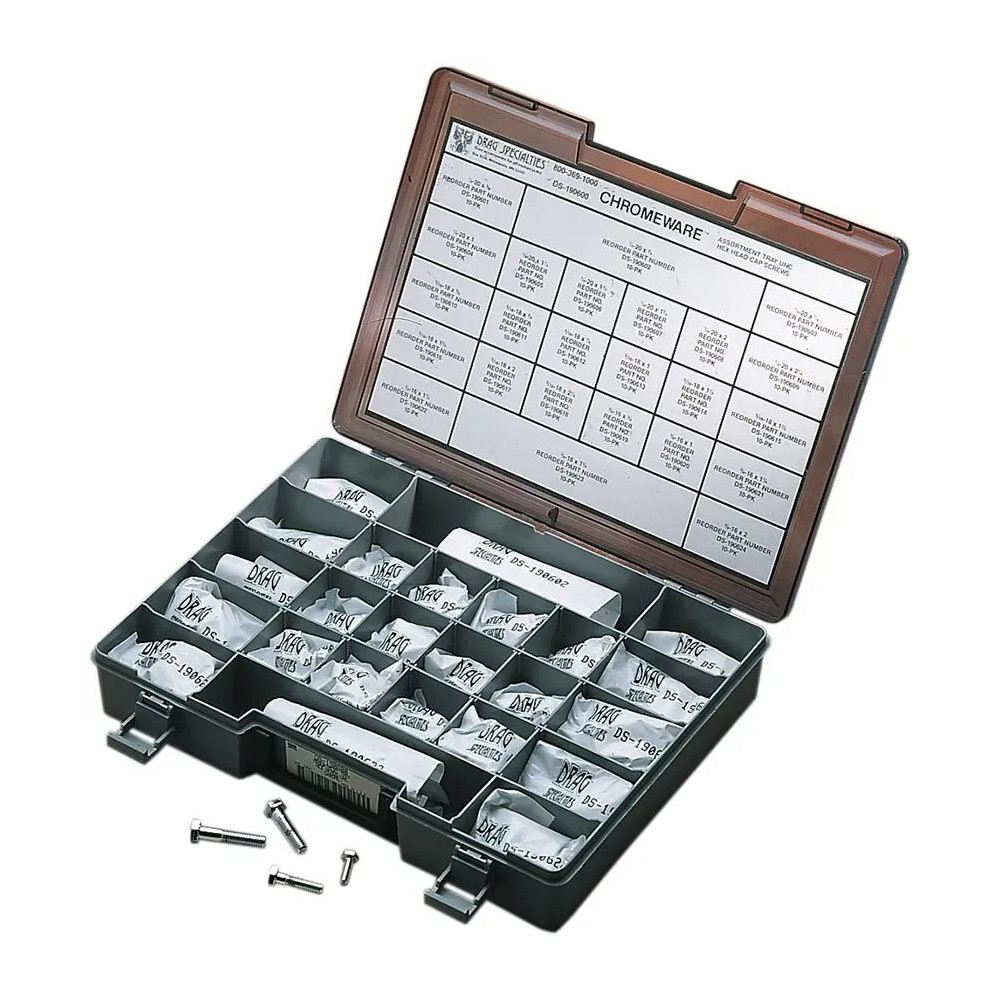 Juego de pernos de cabeza hexagonal — 1/4", 5/16", 3/8", acabado cromado