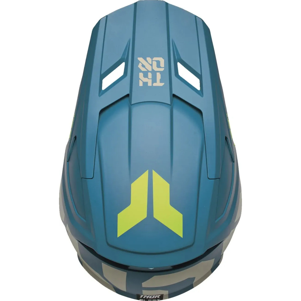 Youth Fleet Forge Helmet — Size S, Matte Blue/Fluorescent Yellow