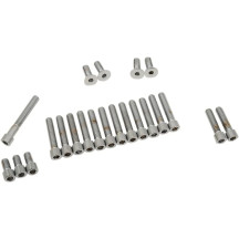 Cam/Primary/Inspection/Derby Cover Bolt Set — Chrome, Silver, Fits Cam/Primary/Inspection/Derby covers