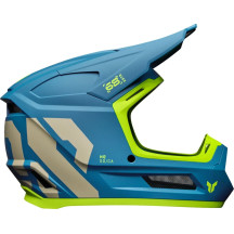 Youth Fleet Forge Helmet — Size S, Matte Blue/Fluorescent Yellow