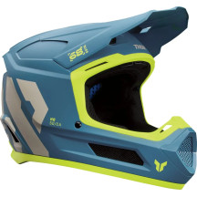 Youth Fleet Forge Helmet — Size S, Matte Blue/Fluorescent Yellow