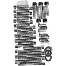 Cam/Primary/Transmission Cover Bolt Set — Chrome, Silver