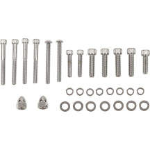 Transmission End Cover and Bearing Support Plate Bolt Set — transmission end cover, bearing support plate, Chrome