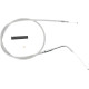 Cable de acelerador trenzado de acero inoxidable — 73 cm carcasa, 13 cm recorrido, codo 45°