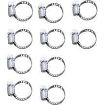Stainless Steel Mini-Clamps — For 3/8" oil/fuel lines, 10 pack