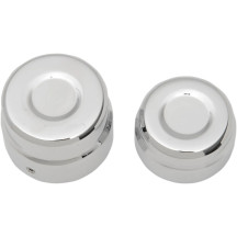 Billet Axle Caps — for 1-1/8" axle head, 36 mm axle nut, chrome