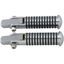 Stud Mount Foot Pegs — Chrome, bolt-on, pair