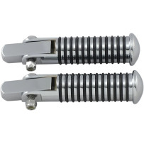 Stud Mount Foot Pegs — Chrome, bolt-on, pair
