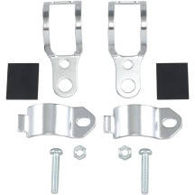 Universal Fork-Mount Marker Light Brackets — 35–39 mm, Chrome