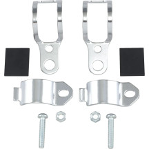 Universal Fork-Mount Marker Light Brackets — 35–39 mm, Chrome