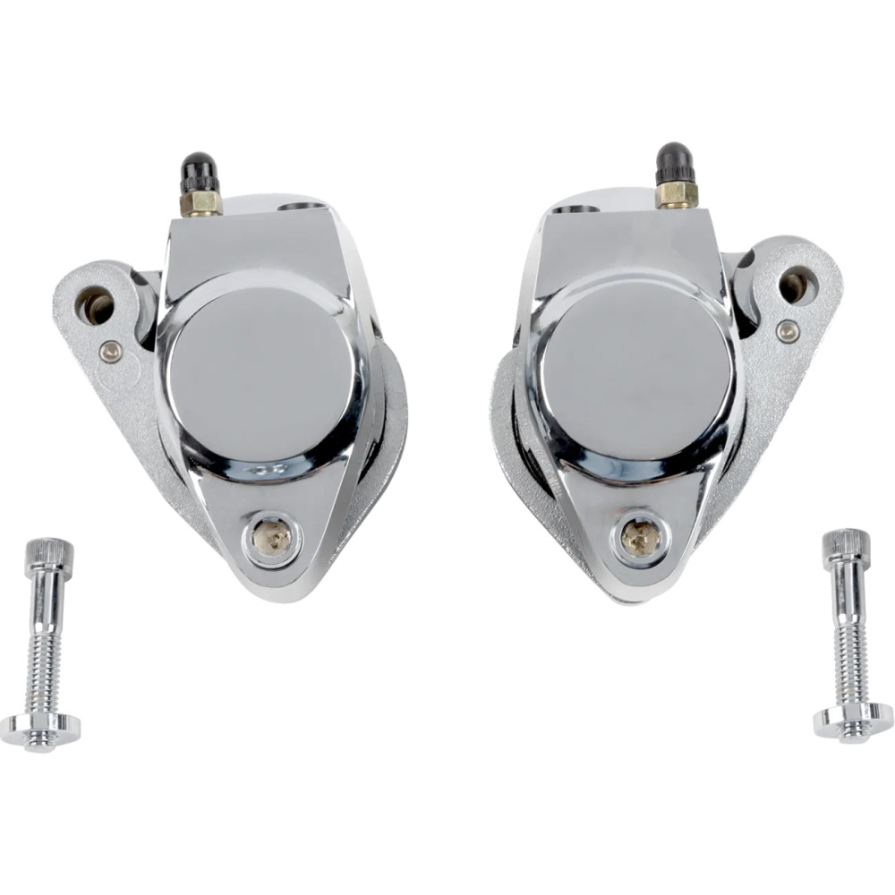 Front and Rear Brake Caliper Kits — 292 mm rotor, Chrome finish, Dual disc