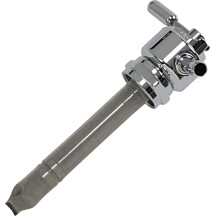 Power-Flo Fuel Valve — 22 mm outlet, 7.9 mm (5/16") hose barb, Chrome