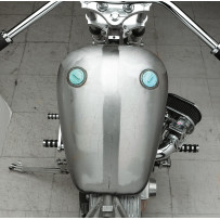 Rubber-Mount Quickbob™ Gas Tank — 13.6 L (3.6 US gal), Fatbob, raw steel