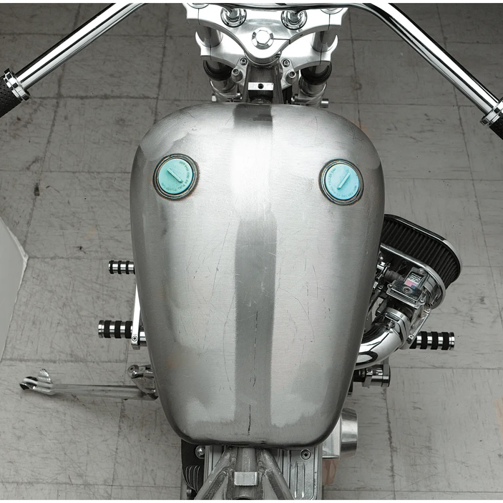 Rubber-Mount Quickbob™ Gas Tank — 13.6 L (3.6 US gal), Fatbob, raw steel