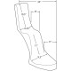 King and Queen Vinyl Seat — 81.5 cm (32") , Black