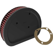 Replacement High-Flow Air Filter — 41.00 mm (1.625 in), Black, Red