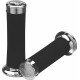 Agarres Cruiser 860 — 22 mm (7/8"), Negro, Cromado
