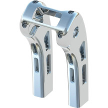 Elevadores Ghost — 1-1/2" retroceso, 8" elevación, 1" abrazadera, compatible con horquillas 3-1/2", Cromo