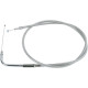 Cable de Acelerador Trenzado de Acero Inoxidable — 30" (76 cm) cubierta, codo 45°, plateado
