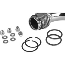Kit de juntas del puerto de escape — Acero inoxidable, tuercas acorn cromadas