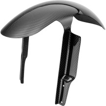 Carbon Fiber Front Fender — Front, Black, Gloss