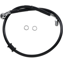 Latiguillo de freno de acero inoxidable de longitud extendida — 64 cm (25-1/4"), Sobredimensionado [+5.1 cm (2")], delantero, su